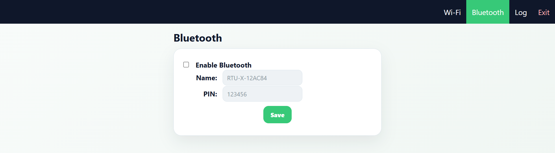 Bluetooth tab
